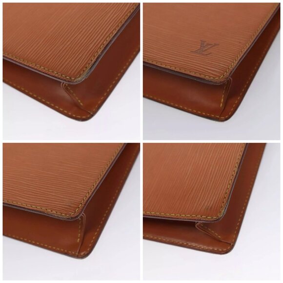 LOUIS VUITTON Epi Pochette Homme Clutch Bag Zipangu Gold - Picture 16 of 16